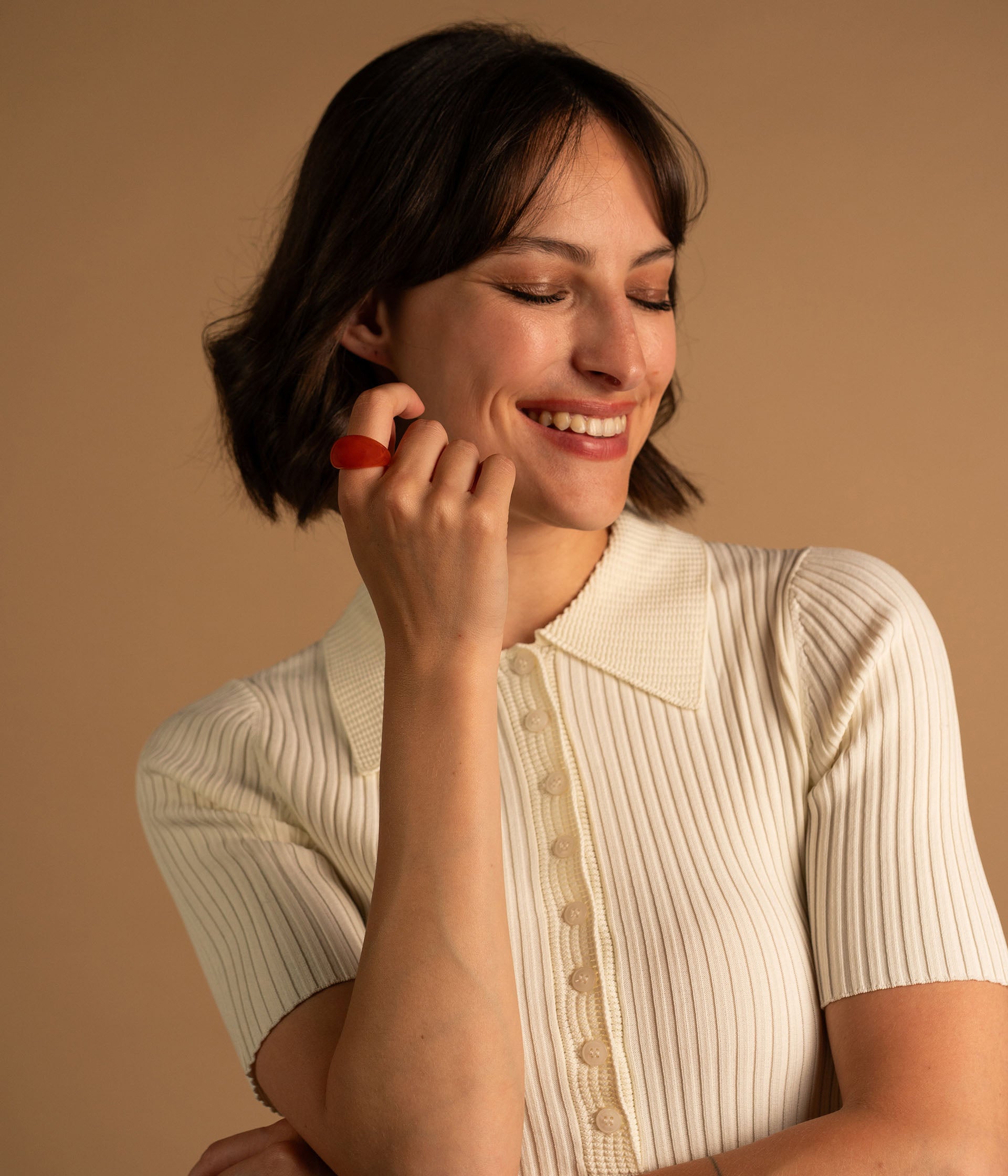 Bague Romane orange