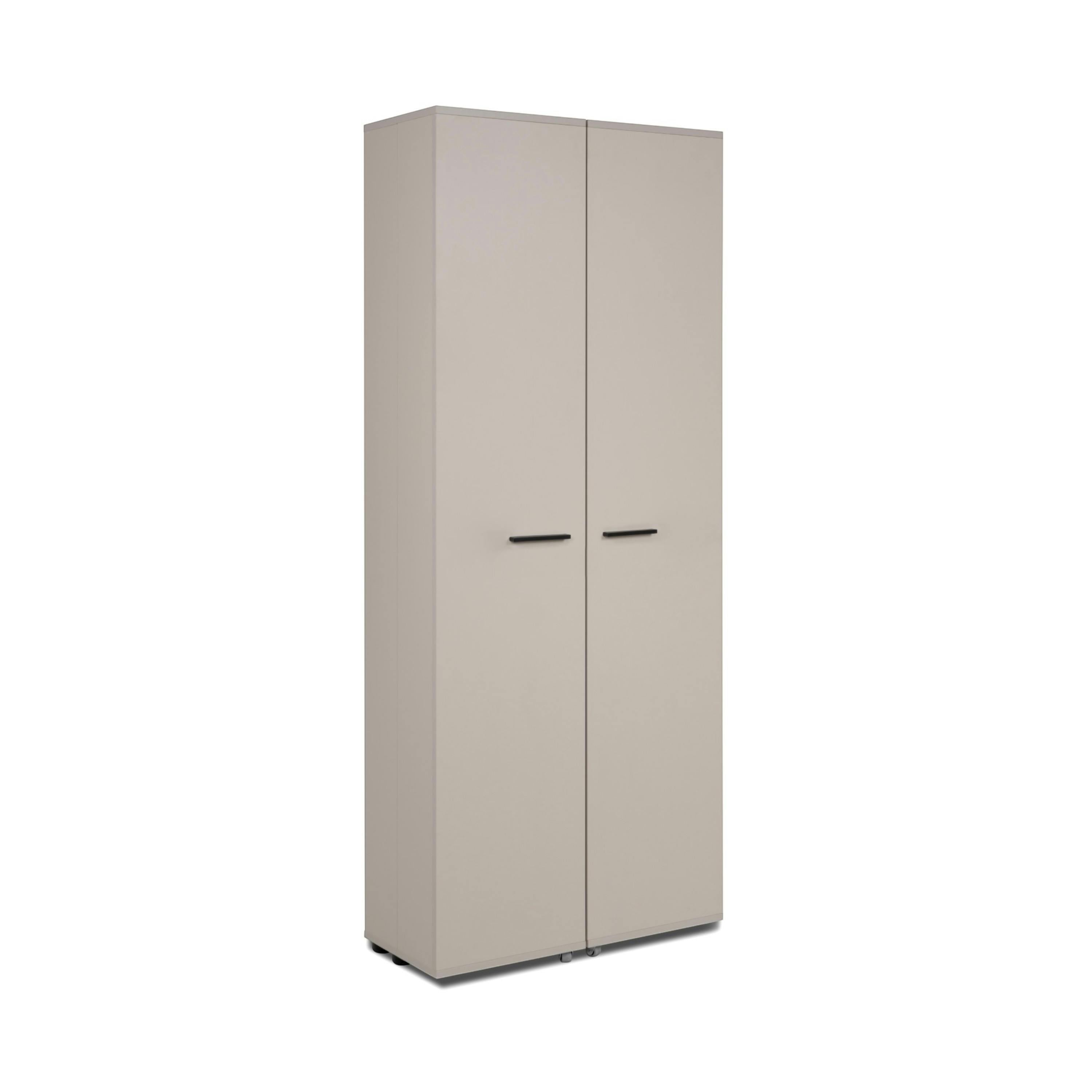 Meuble à chaussures haut décor beige 2 portes ALVA