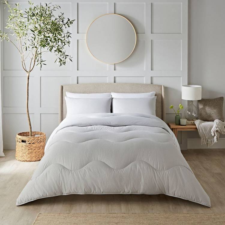Night Lark Seersucker Coverless 10.5 Tog Duvet Set - Single