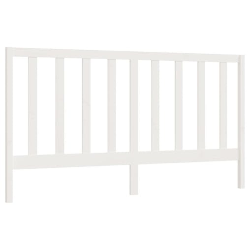 NNEVL Bed Headboard White 186x4x100 cm Solid Wood Pine