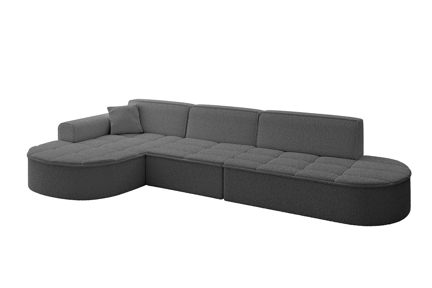 Narożnik lewostronny bez funkcji spania TARO-L2 - 328x171x79,5 cm Szary