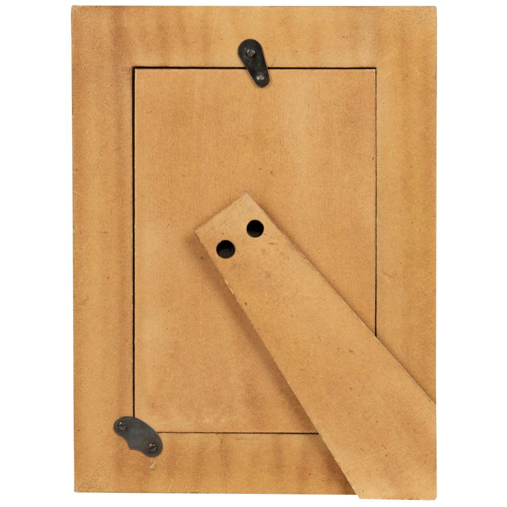 MEDINET - Cadre photo en résine blanche et liseré en métal doré 10x15