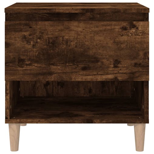 NNEVL Bedside Tables 2 pcs Smoked Oak 50x46x50 cm Engineered Wood