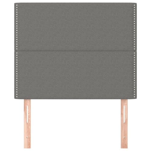 NNEVL Headboards 2 pcs Dark Grey 80x5x78/88 cm Fabric