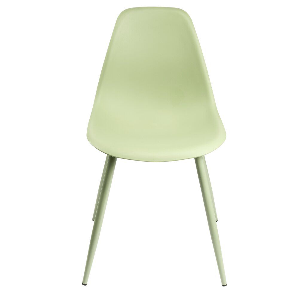 Chaise First assise polypropylène pieds métal vert menthe L42,5xP50xH78,5cm