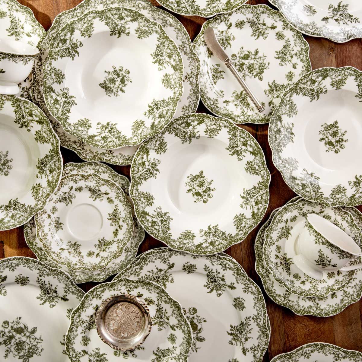 Talerz LOURRY deserowy zielony 19 cm