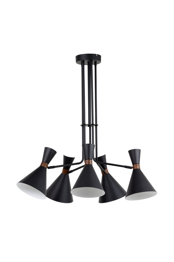 Light & Living hanglamp HOODIES - zwart - Ø86.5x89cm