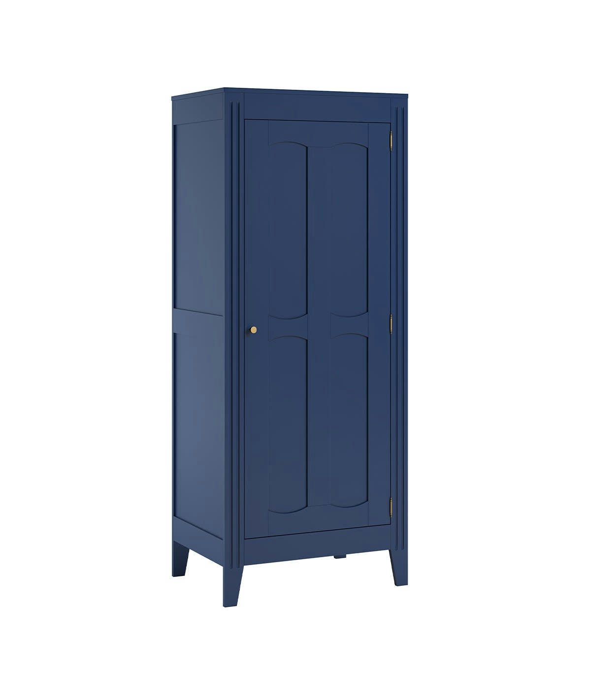 MILENNE - Armoire 1 Porte avec Étagères et Penderie L80.5 x H196.8 cm