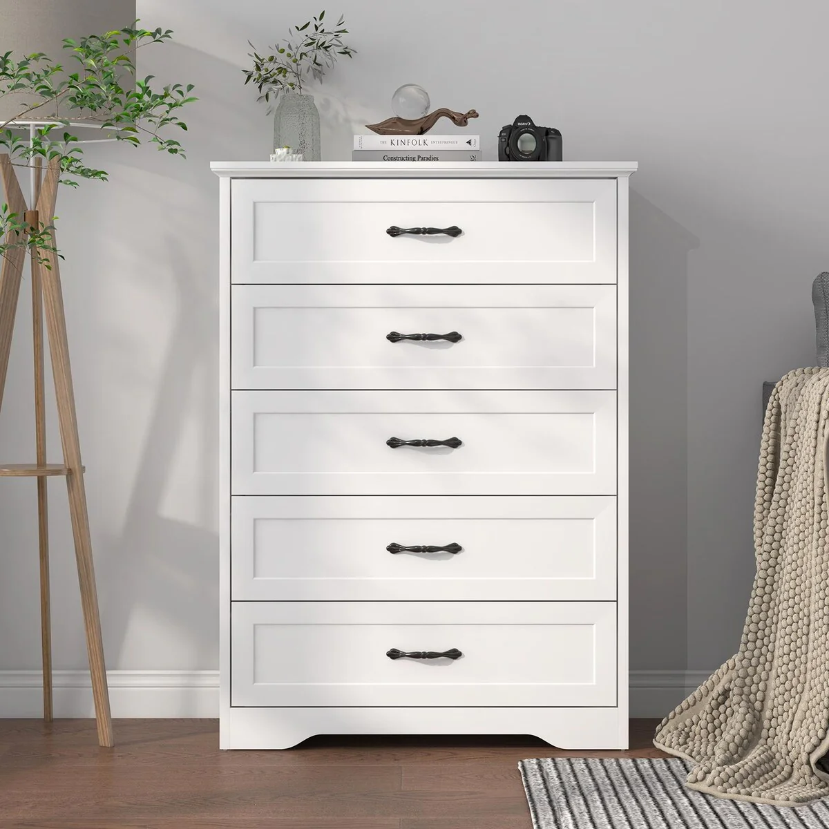 Modern 5 Drawers Dresser, Chest of Drawers