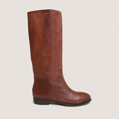 Bottes platesen cuir patiné cognac | 1137