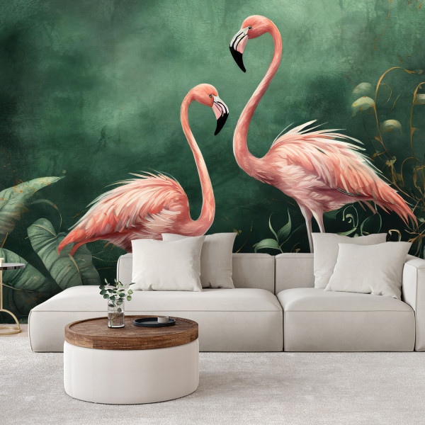 Feeby Fototapeta Flamingi Natura Botanika