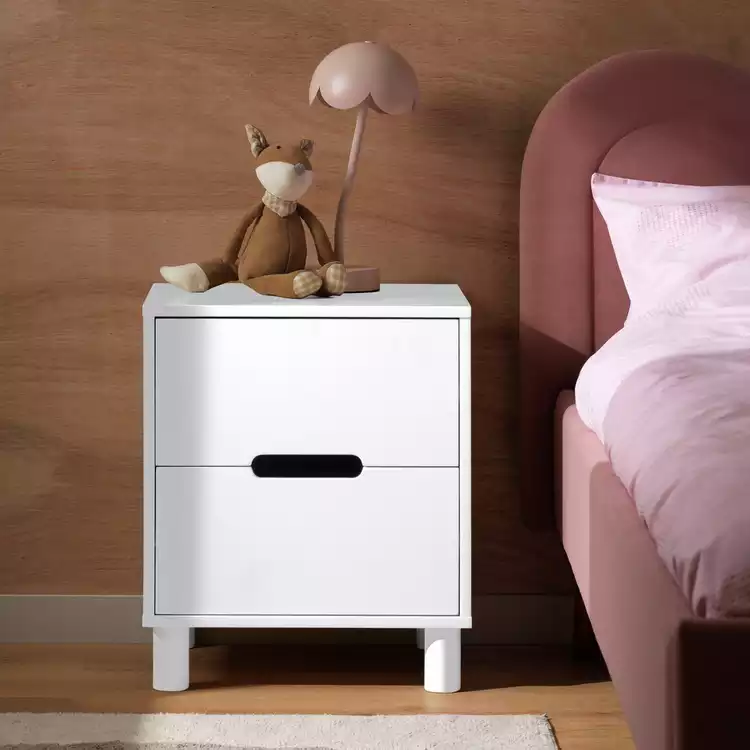 Habitat Henri 2 Drawer Bedside Table - White