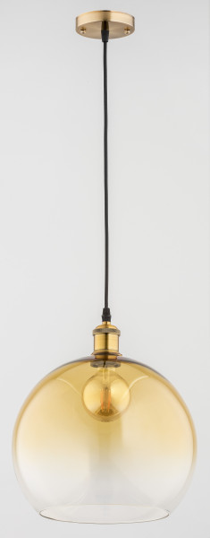 Lampa wisząca żółto-czarna-złota BETA 1xE27x15W wym: 95x30x30 cm Alfa