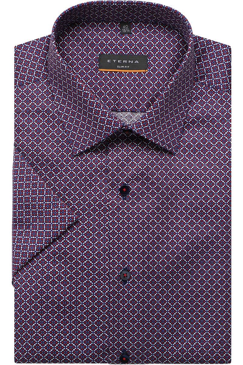 ETERNA Slim Fit Hemd orange, Bedruckt