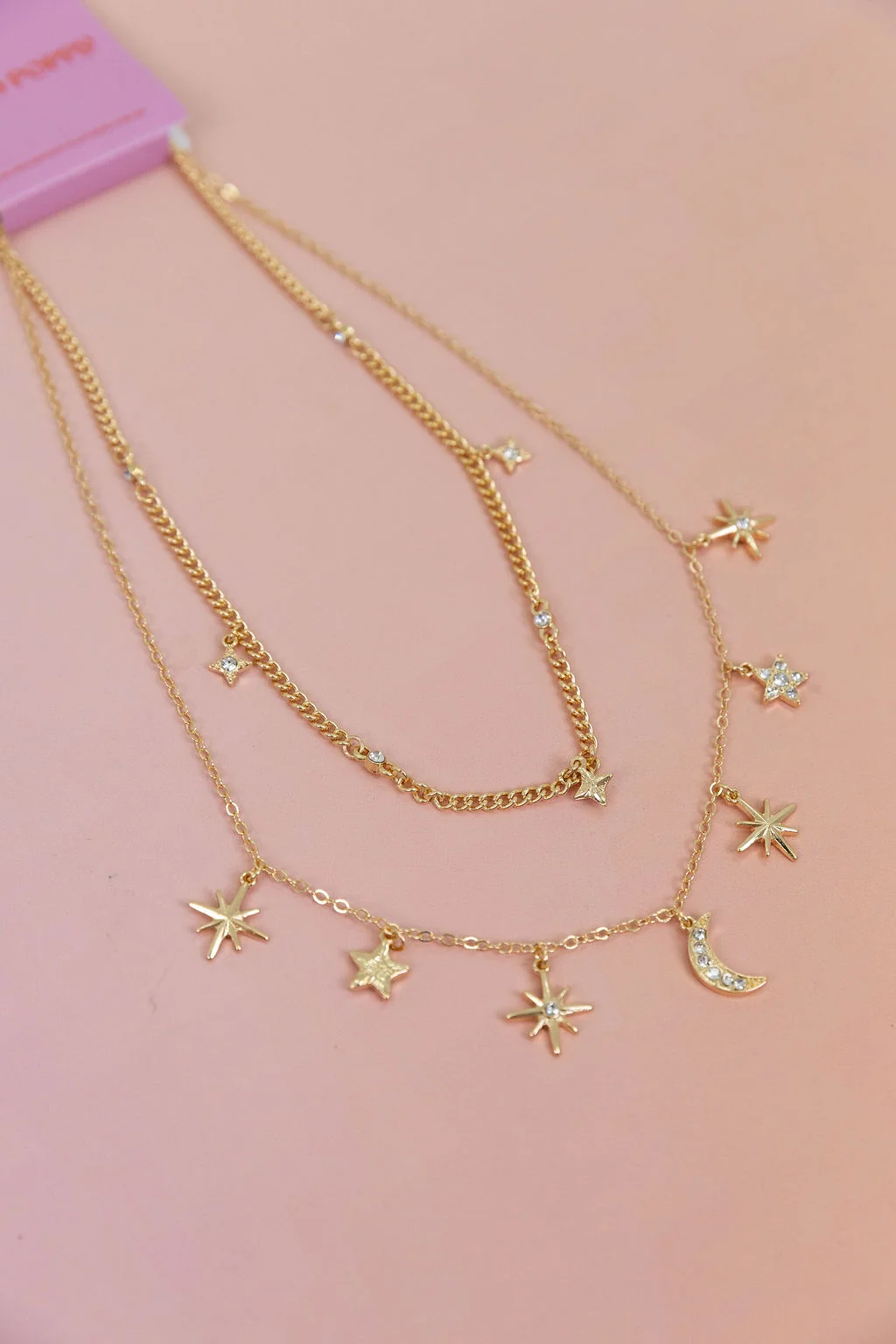 Layered Moon & Stars Necklace