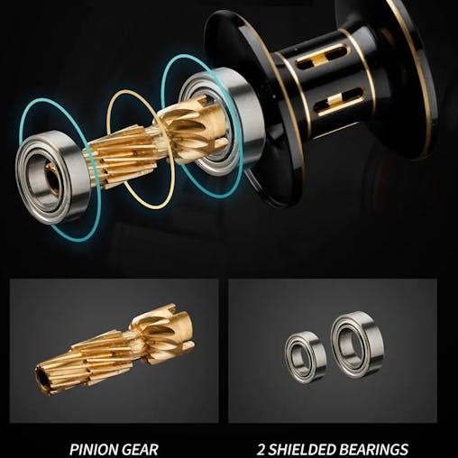 NNEOBA Fishing Reel 8kg Max Drag Right-Handed Red