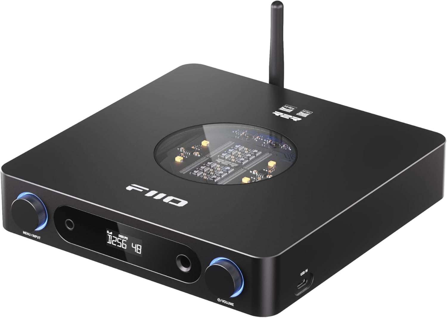 FiiO K13 R2R Desktop DAC & Headphone Amp  High-Fidelity 24Bit R2R DAC  Powerful 2400mW Output  LDAC Bluetooth Streaming  Dual Power Supply  10-Band PEQ  Balanced XLR & RCA Audio Output (Black)