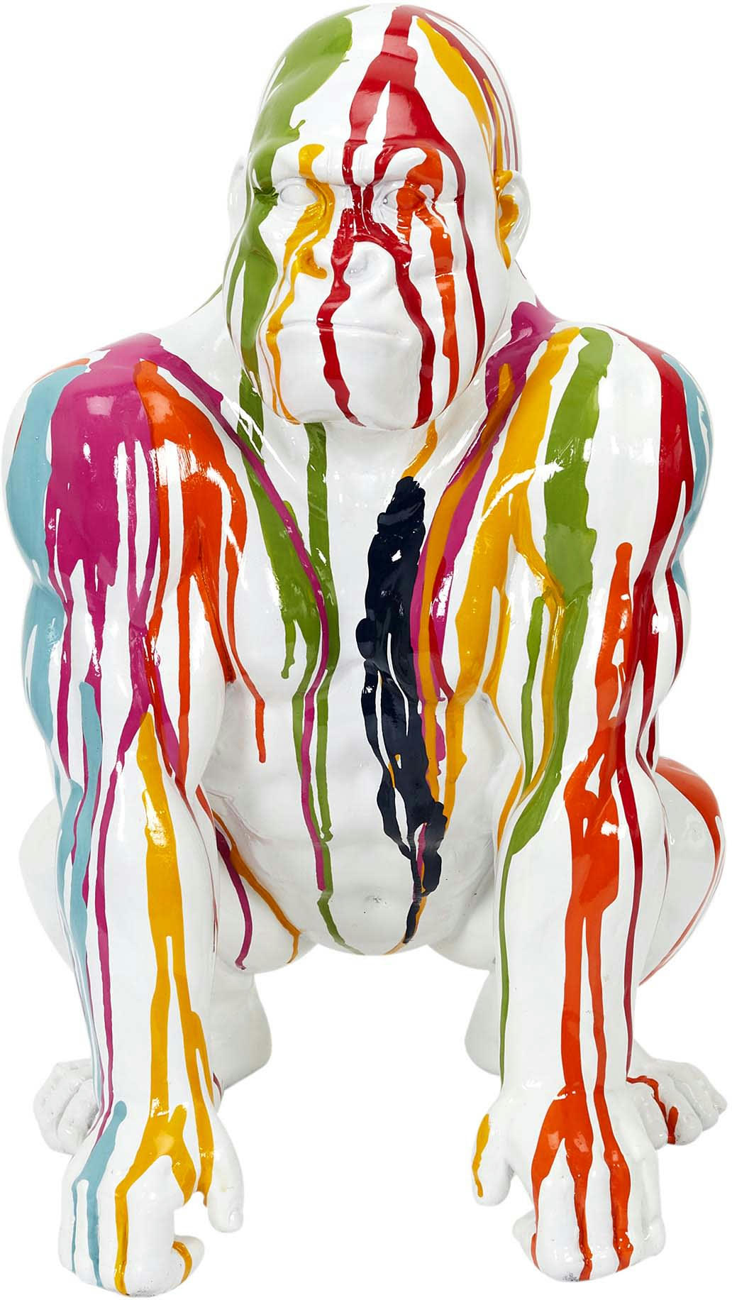 - Gorille accroupi en résine 46 cm multicolore