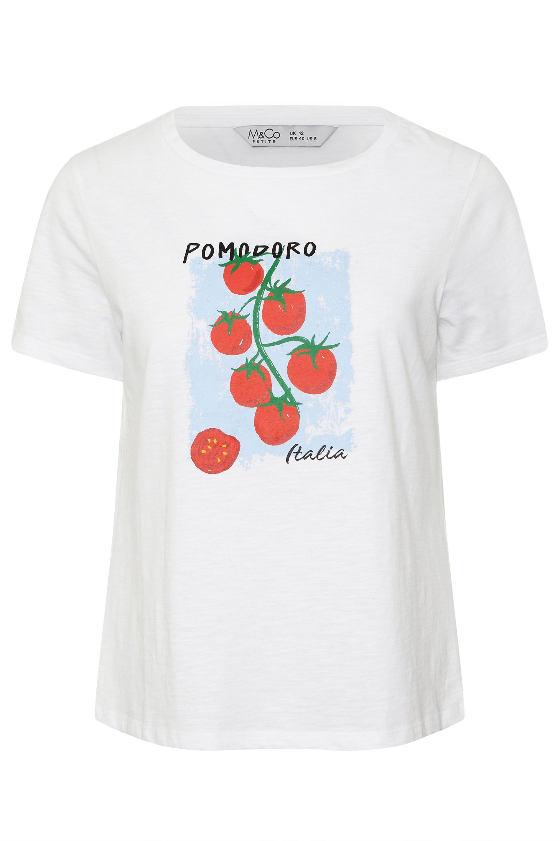 M&Co Petite Graphic Print Cotton T-Shirt