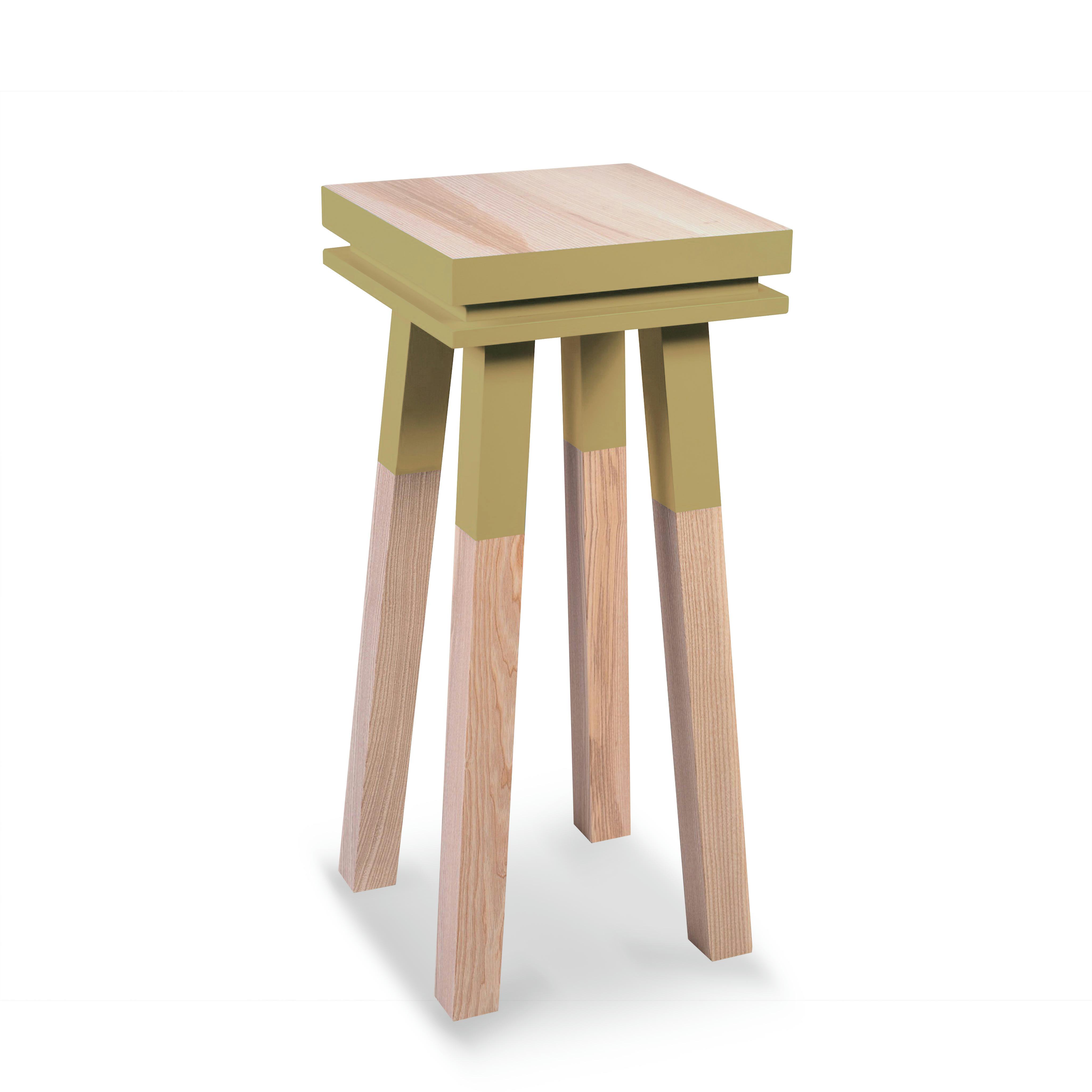 EGEE - Stèle Guéridon plateau 40 cm, 100%  frêne massif