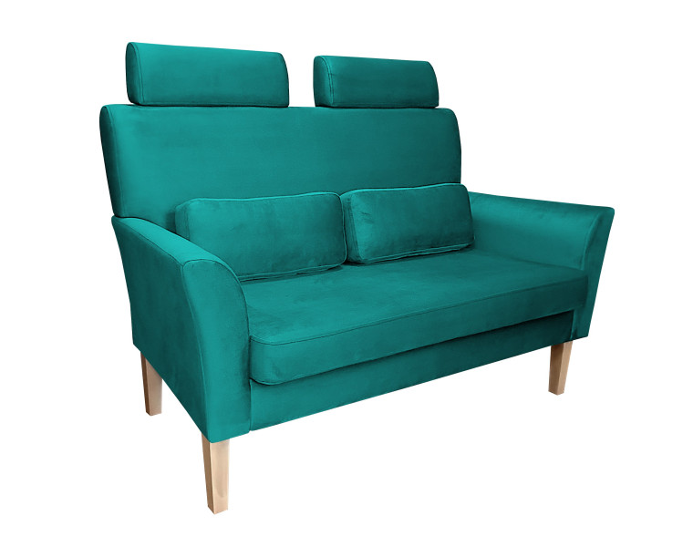Sofa DENVER tkanina Welur noga drewniana