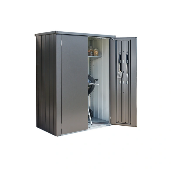 Terrassenschrank »Romeo«, BxHxT: 132 x 181 x 87 cm, dunkelgrau-metallic