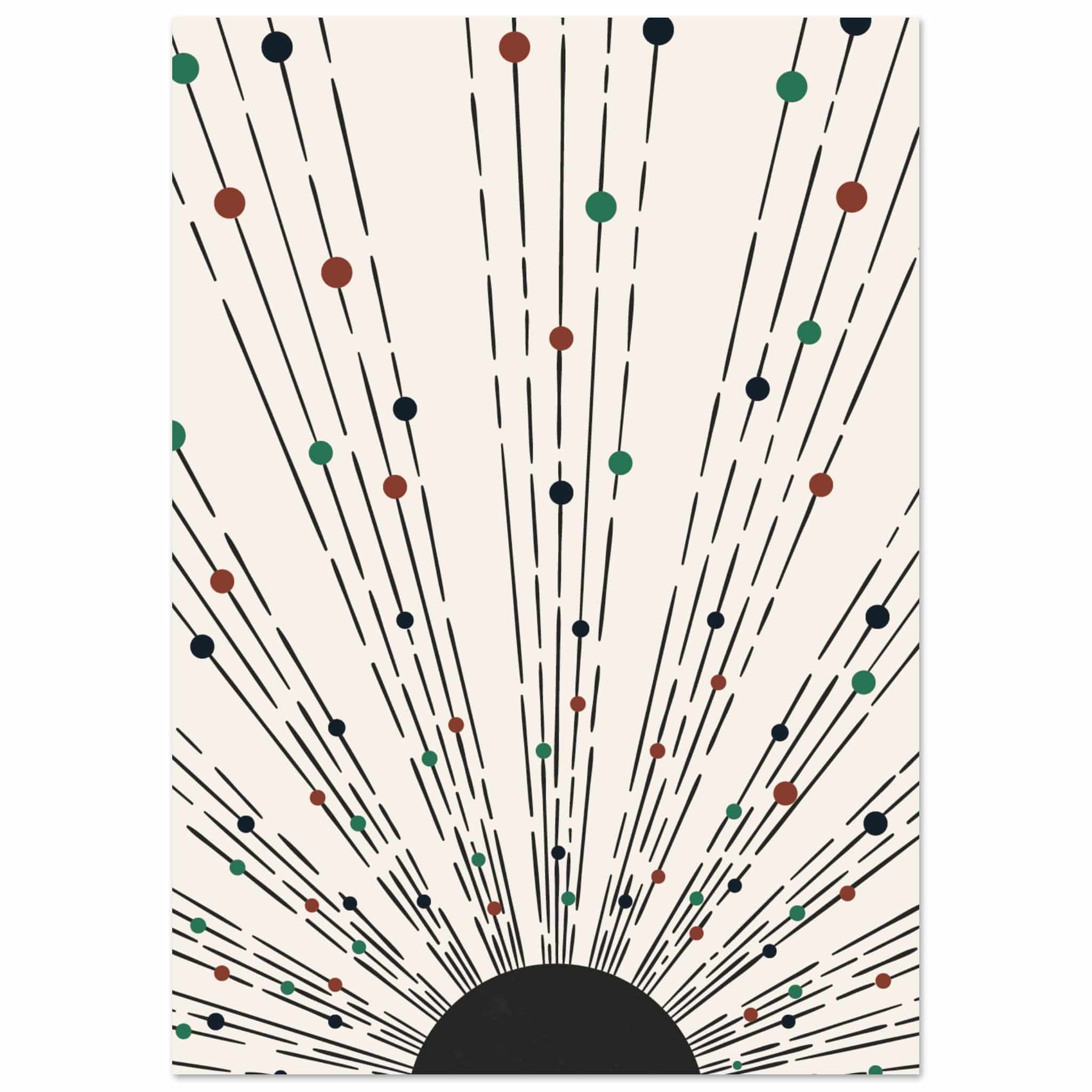 Artfulprints Poster Boho wall art - Boho arches II  - A4 21x29.7 cm - Meerkleurig