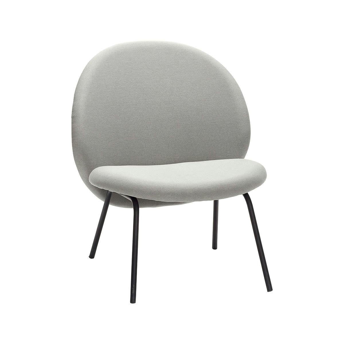 GATHER - Chaise en pieds en métal noir et gris