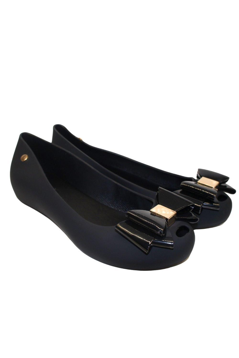 IVACHY Slip-On Flat Peep Toe Simple Jelly Ballet Pump Shoes