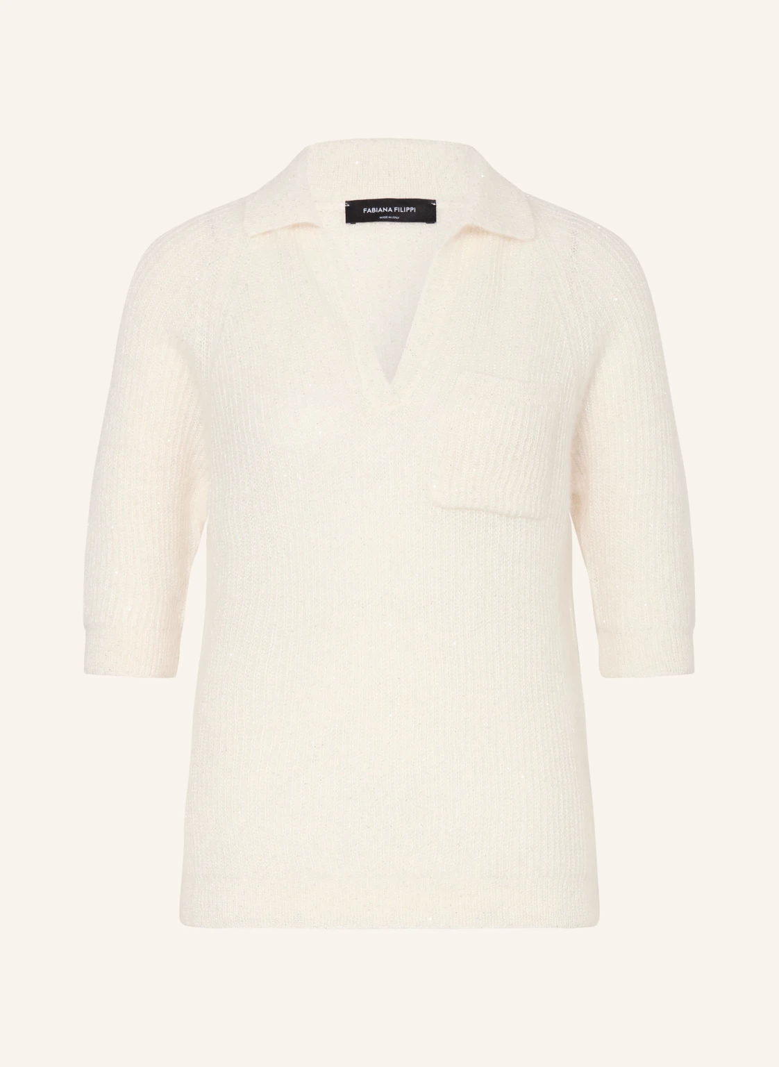FABIANA FILIPPI Strick-Poloshirt mit Pailletten
