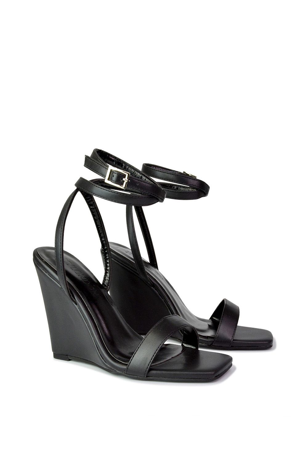 XY London Collins' Strappy Ankle Strap Wedge Heels Shoes