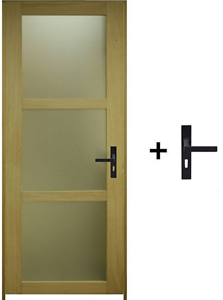 Bloc Porte Ayous Vitrée H204 X L73 Cm Côte Tableau P.gauche,poignee Gd Menuiseries