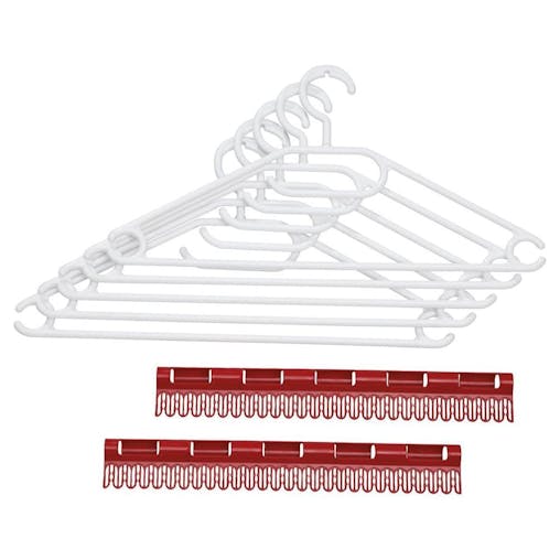 Leifheit Pegasus Accessory 7pc Set | 5 x Clothes Hangers 2 x Clothes Clips | L81535