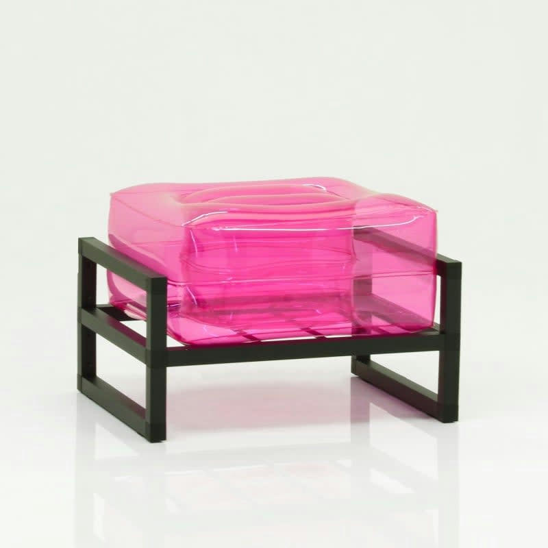 YOMI - Pouf design en TPU - Rose