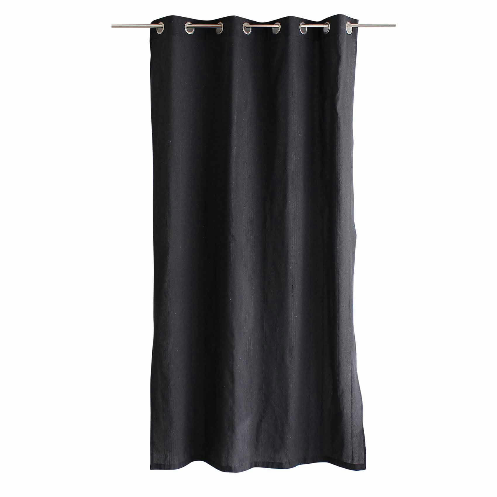 - Rideau tendance en coton recyclé gris anthracite 140x240 cm