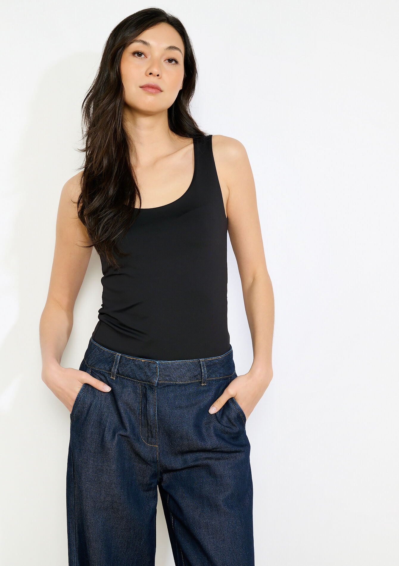 Tanktop met ronde hals