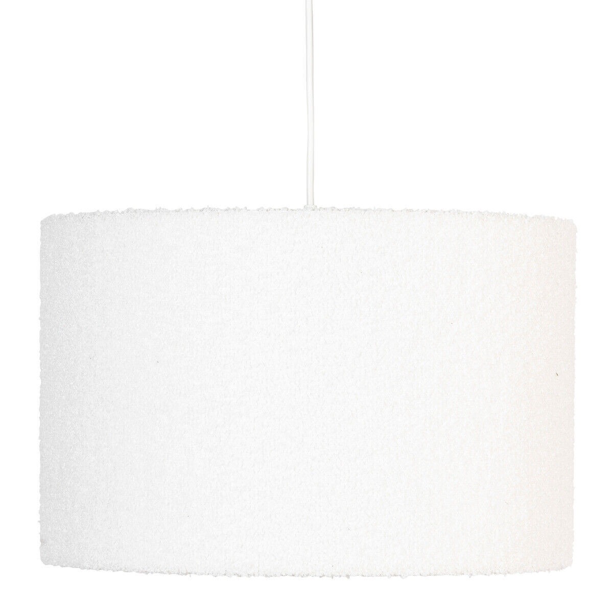 Candeeiro de teto TINA com abajour em pelo bouclé