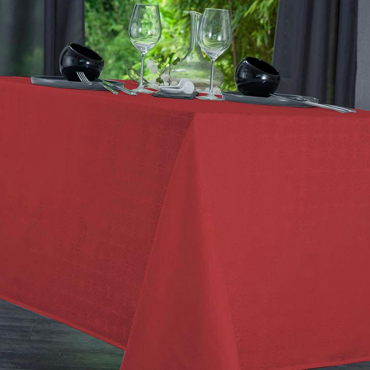 VENEZIA - Nappe en Coton Rouge 160x250 cm