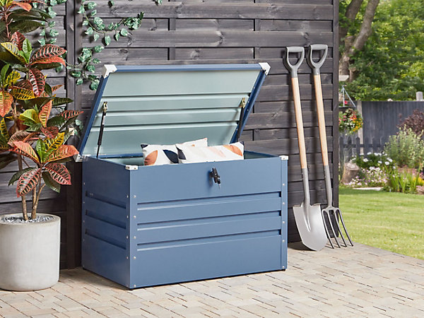 Coffre de rangement CEBROSA 100 cm 62 cm Bleu