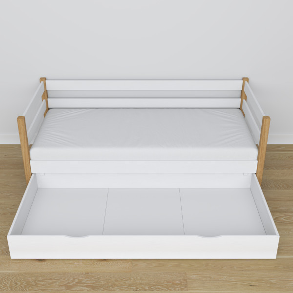 Drewniane łóżko sofa z szufladą N01