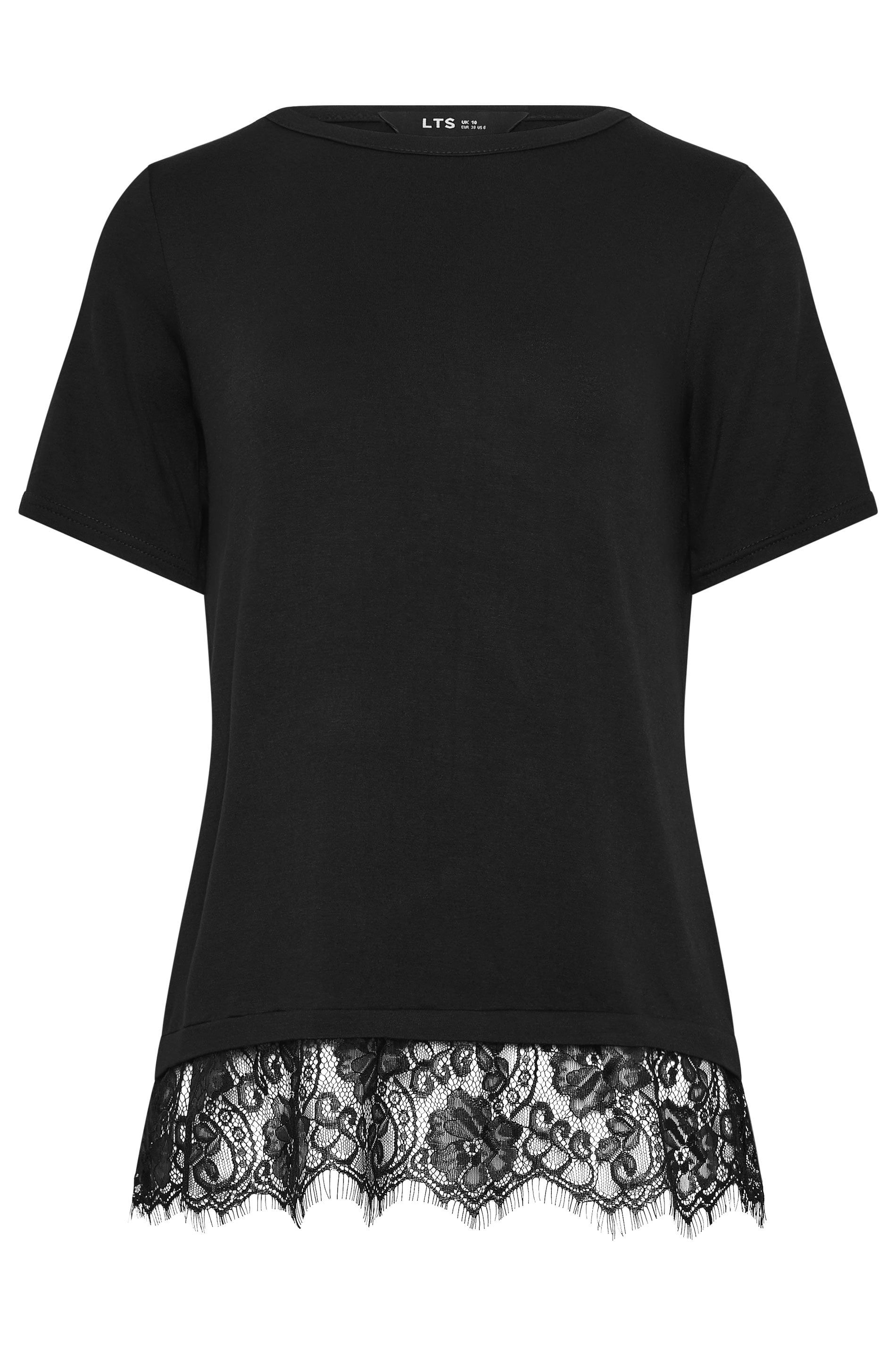 Long Tall Sally Tall Lace Hem Detail T-Shirt