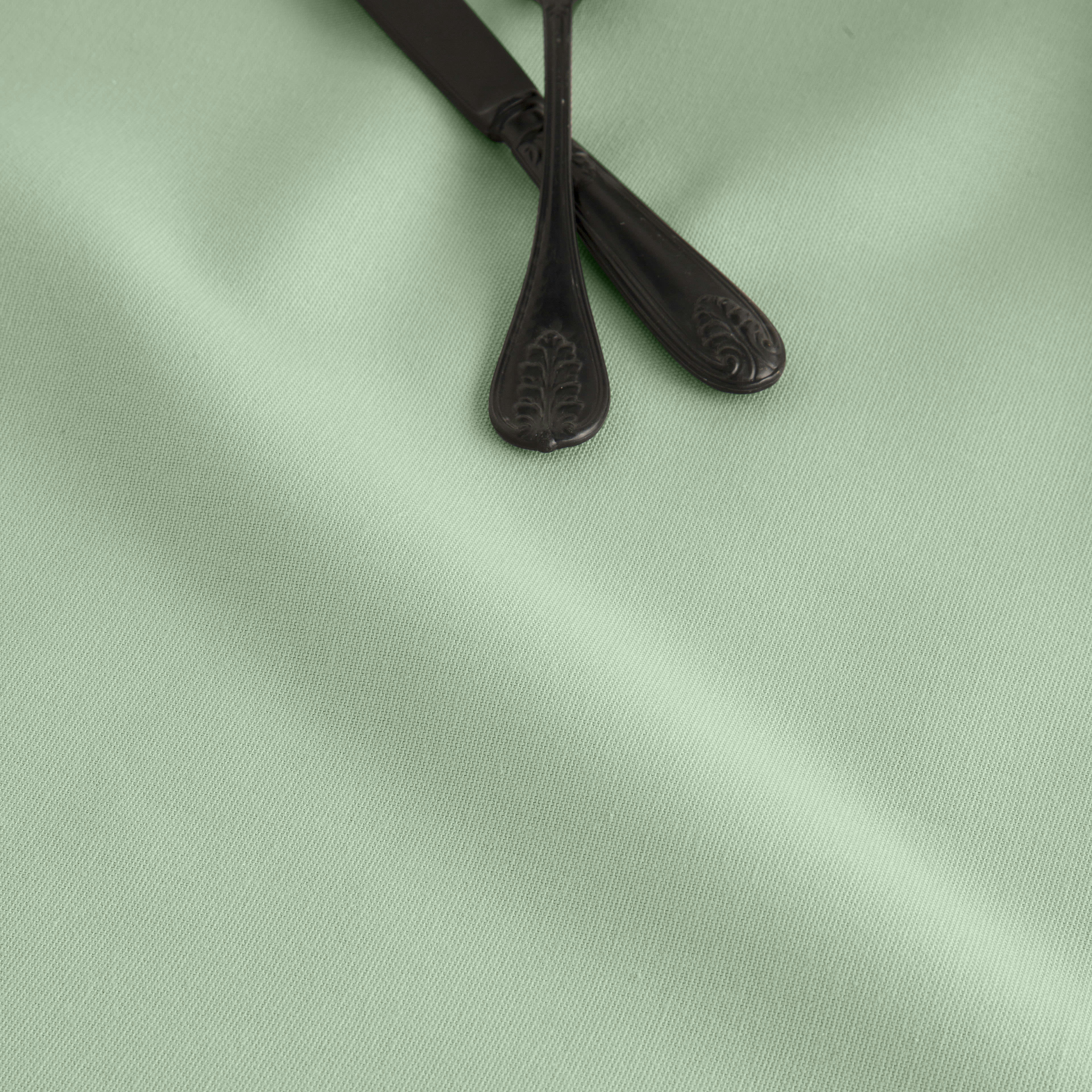 KAHU MENTA - Nappe en coton biologique antitâche lisse vert 140x240 cm