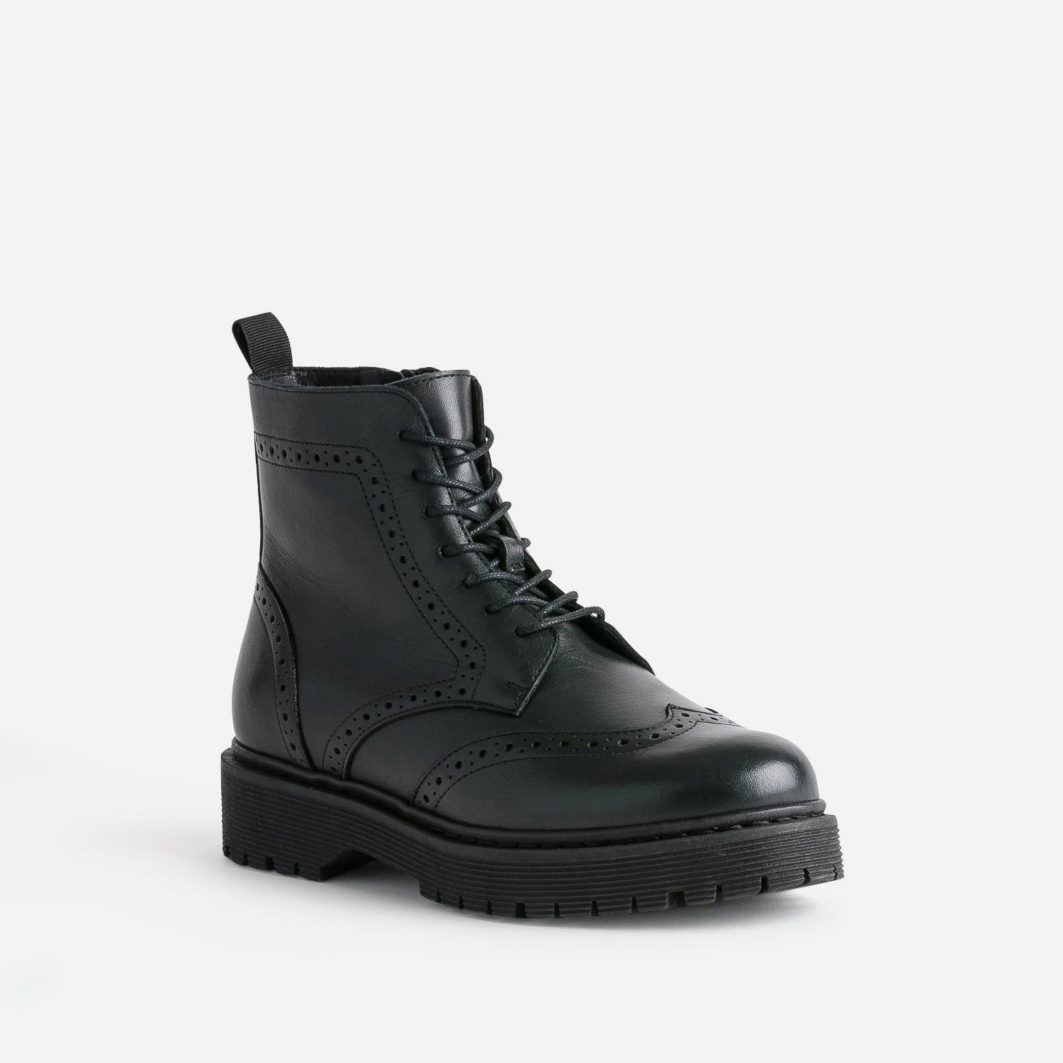 Bottine TEXTO noir cuir semelle épaisse