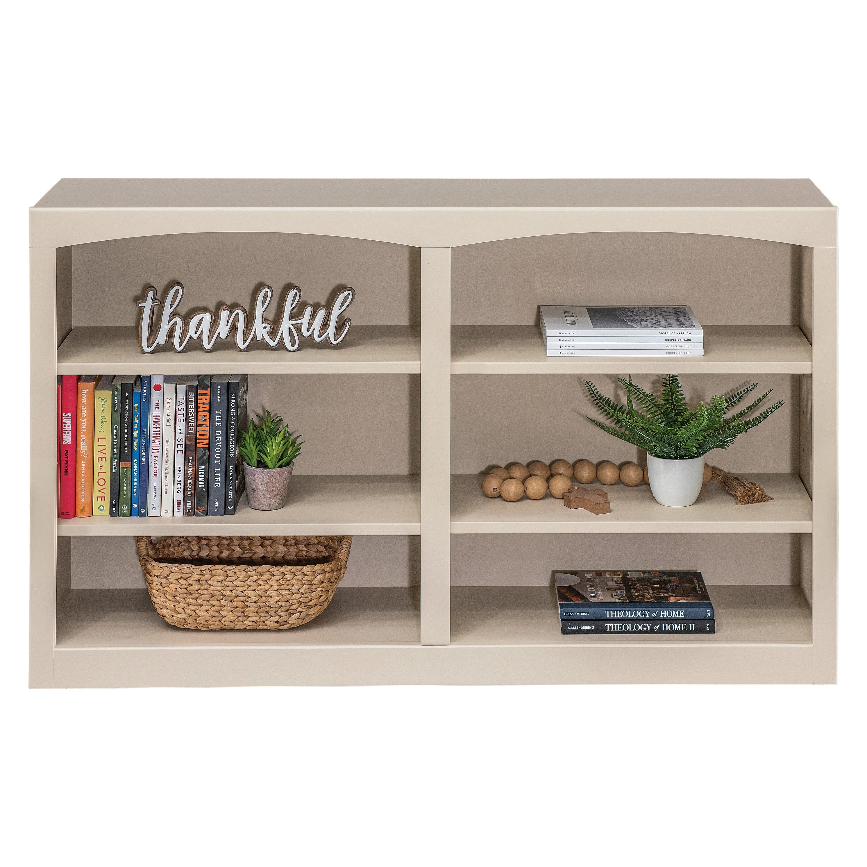 Arch+Haven Solid Wood Bookcase 48 x 30