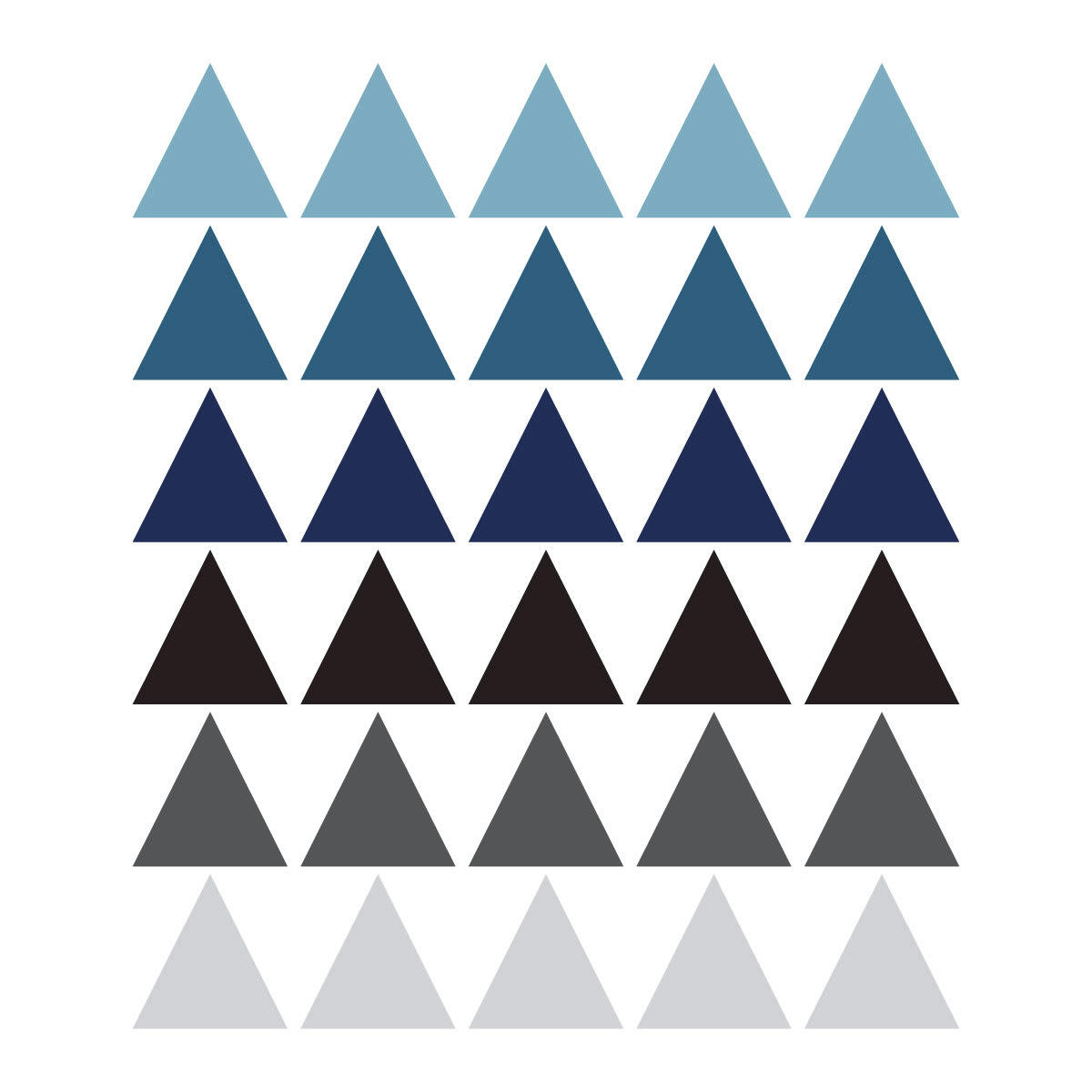 TRIANGLES1 - Stickers mureaux en vinyle triangles bleu et gris