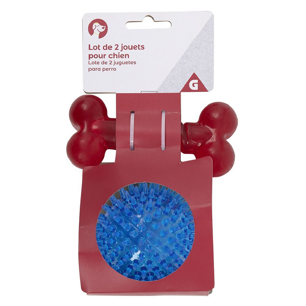 Jouet pour chien Os L.16 cm et Balle Ø8,8 cm