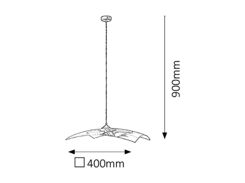Lampa wisząca białe wzorzyste Elina 1xE27x40W wym: 90x40x40 cm Rabalux