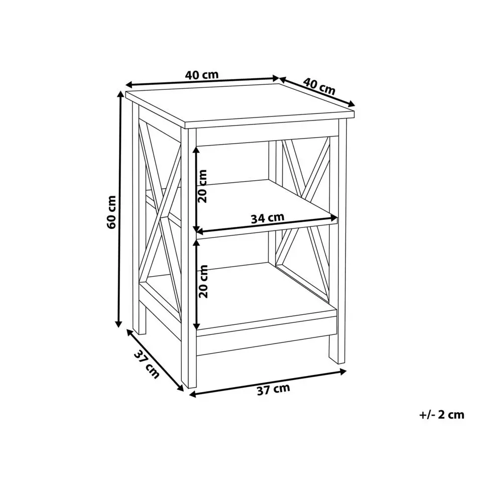 FOSTER - Bijzettafel - Zwart - MDF