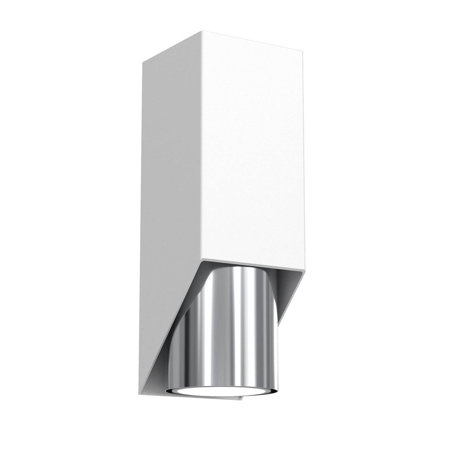 Kinkiet biały mat-chromowany Wall 1xGU10x8W wym:19x6x8cm IP20 Luminex