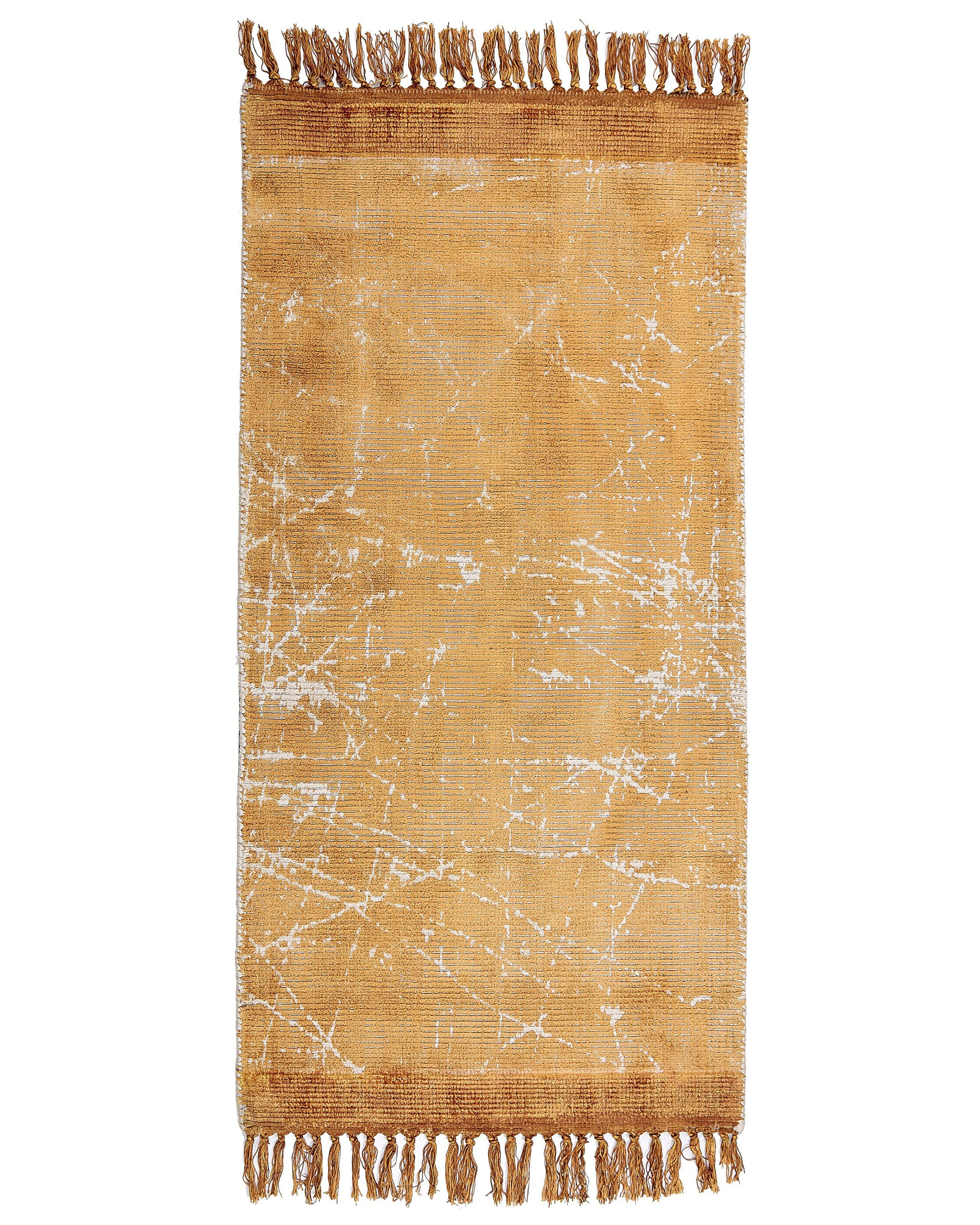 Dywan z wiskozy 80x150 cm pomarańczowy